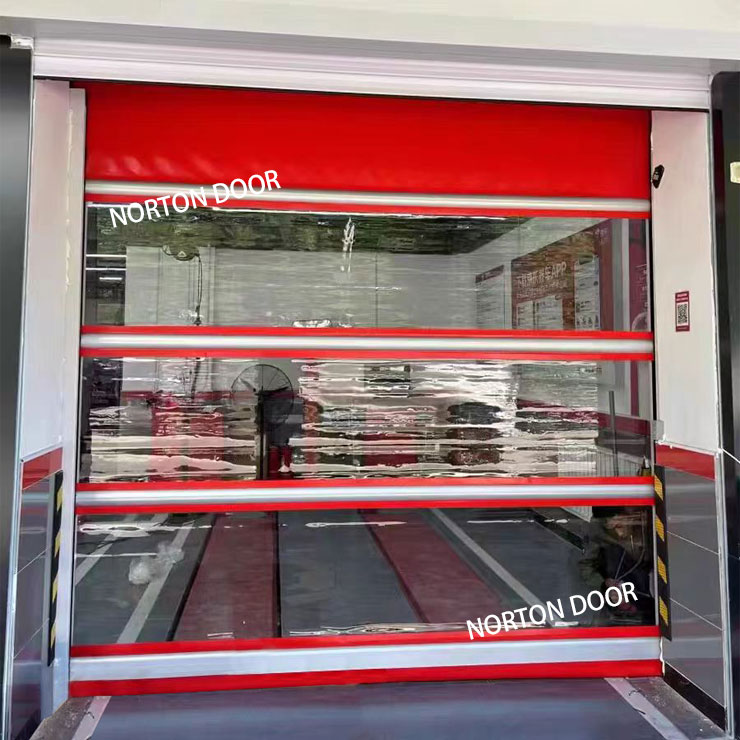 အမြန်ရွေ့လျား outdoor carwash အလိုအလျောက်မြန်နှုန်းမြင့်မြန်နှုန်းမြင့်တံခါး